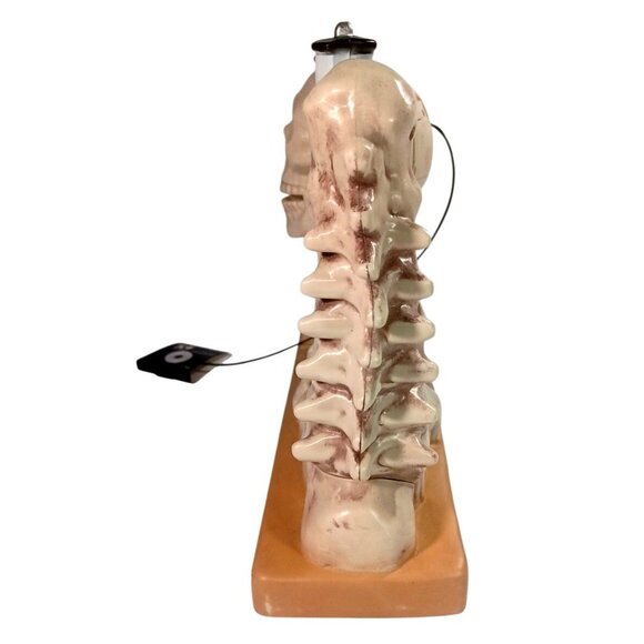 New Halloween Animated LED Skeleton TALKING Skull Sewing Machine NWT - Picture 9 of 10